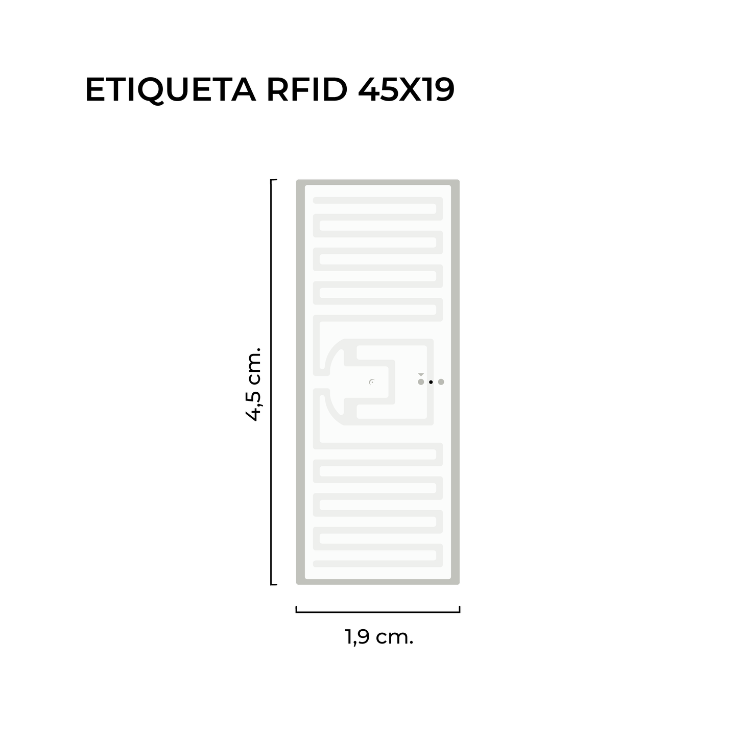 Rollo de Etiquetas RFID 45mmx19mm (5.000 unds x rollo)