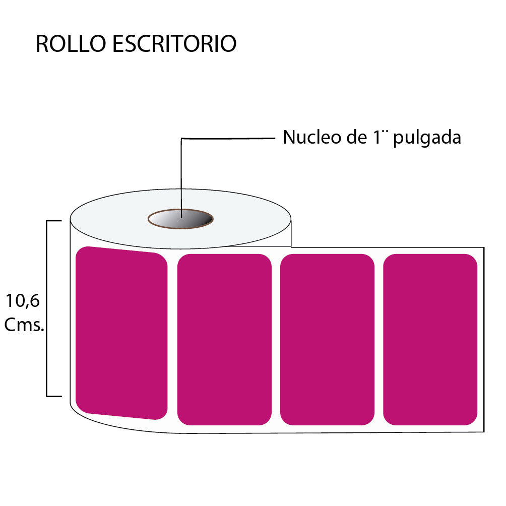 Rollo de etiquetas autoadhesivas 100mmx75mm (500 unds x rollo)