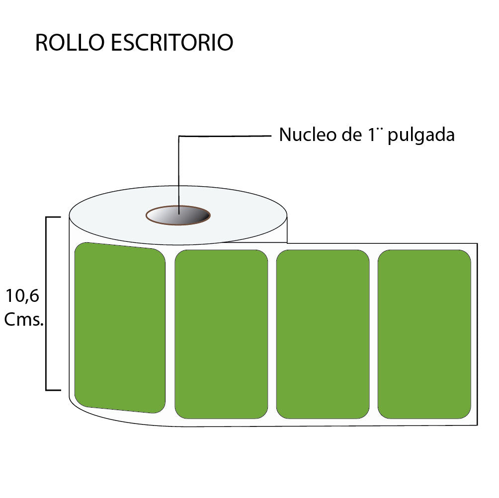 Rollo de etiquetas autoadhesivas 100mmx75mm (500 unds x rollo)