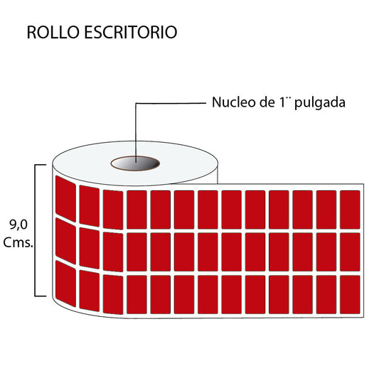 Rollo de Etiquetas en Color 26mmx15mm (10.000 unds x rollo)
