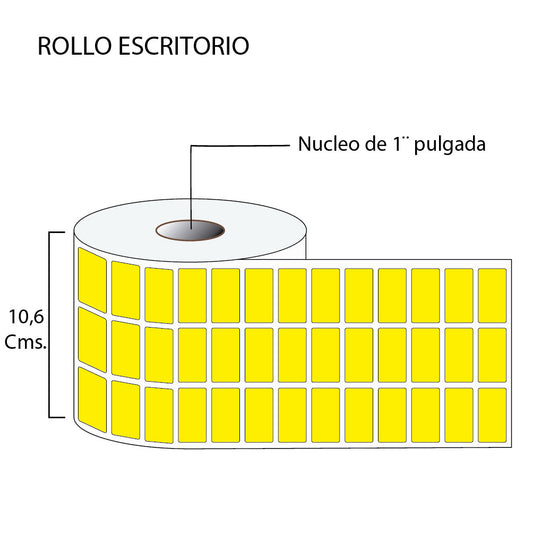 Rollo de Etiquetas en Color 32mmx15mm (10.000 unds x rollo)