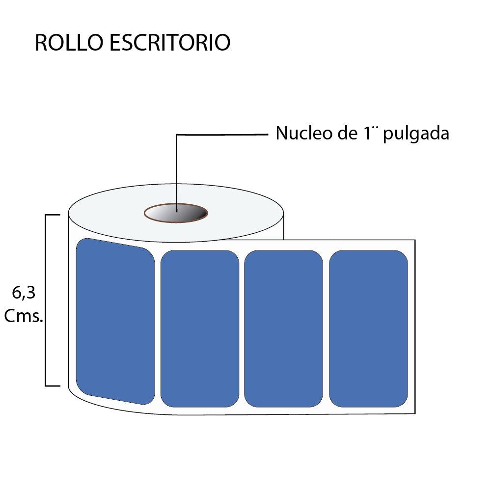 Rollo de etiquetas autoadhesivas 60mmx30mm (2,000 unds x rollo)