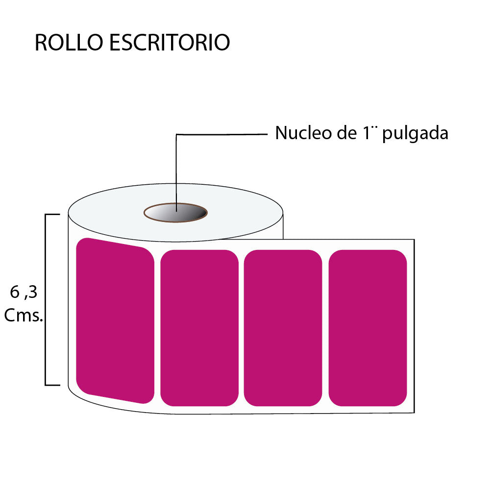 Rollo de etiquetas autoadhesivas 60mmx30mm (2,000 unds x rollo)