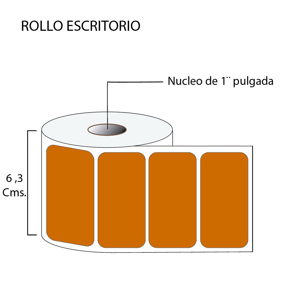 Rollo de etiquetas autoadhesivas 60mmx30mm (2,000 unds x rollo)