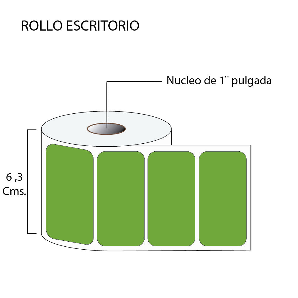 Rollo de etiquetas autoadhesivas 60mmx30mm (2,000 unds x rollo)