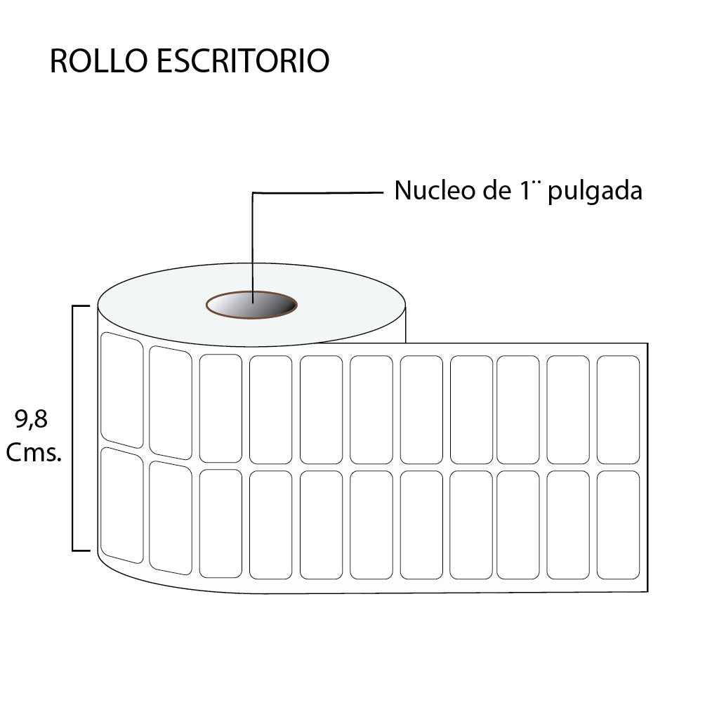 Rollo de etiquetas autoadhesivas 46mmx18mm (5,000 unds x rollo)
