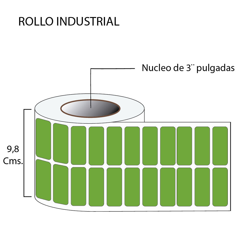 Rollo de etiquetas autoadhesivas 46mmx18mm (5,000 unds x rollo)