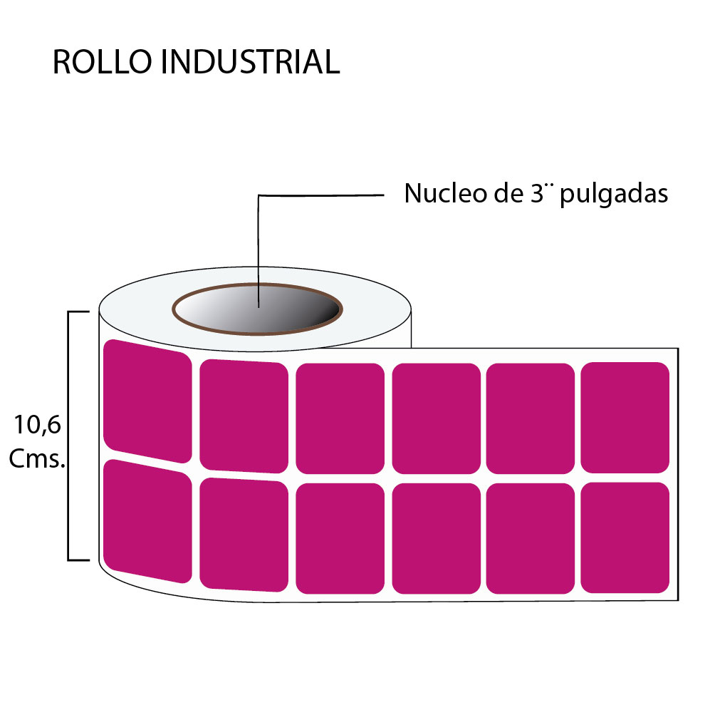 Rollo de etiquetas autoadhesivas 50mmx40mm (3,000 unds x rollo)