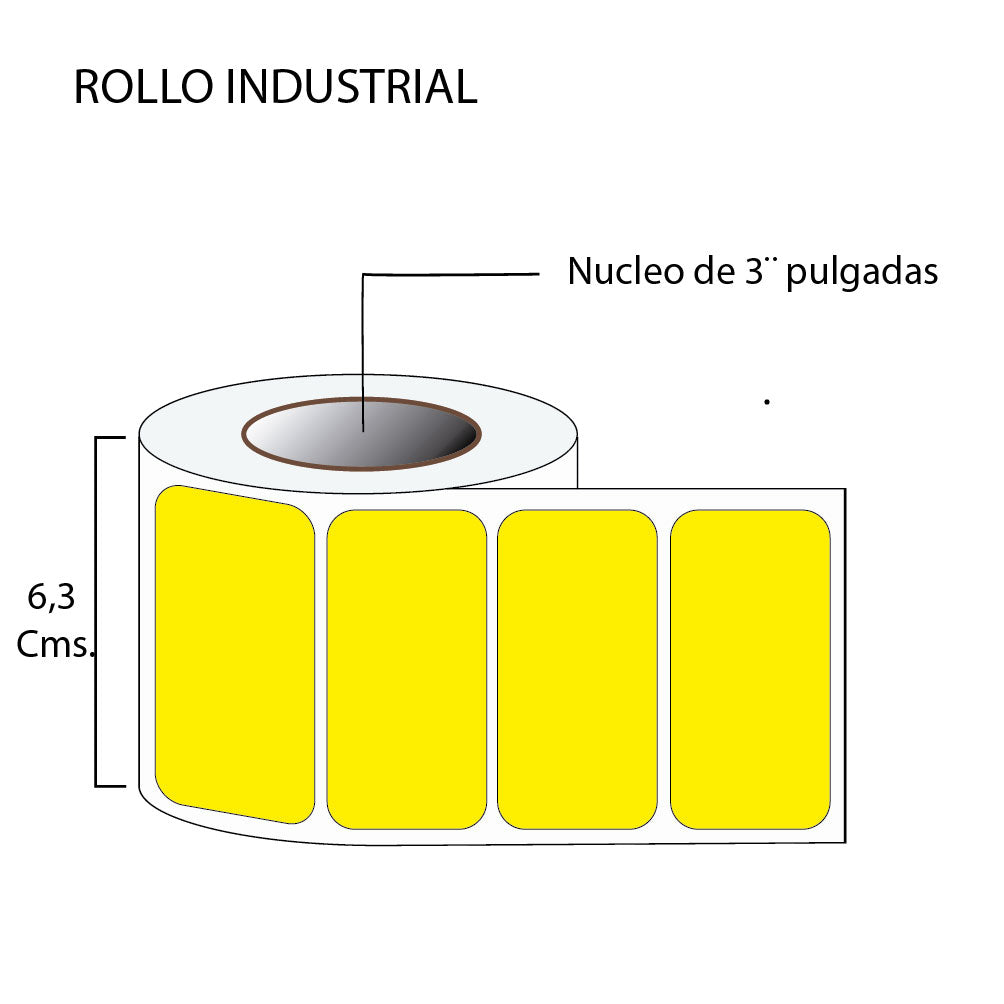 Rollo de etiquetas autoadhesivas 60mmx30mm (2,000 unds x rollo)