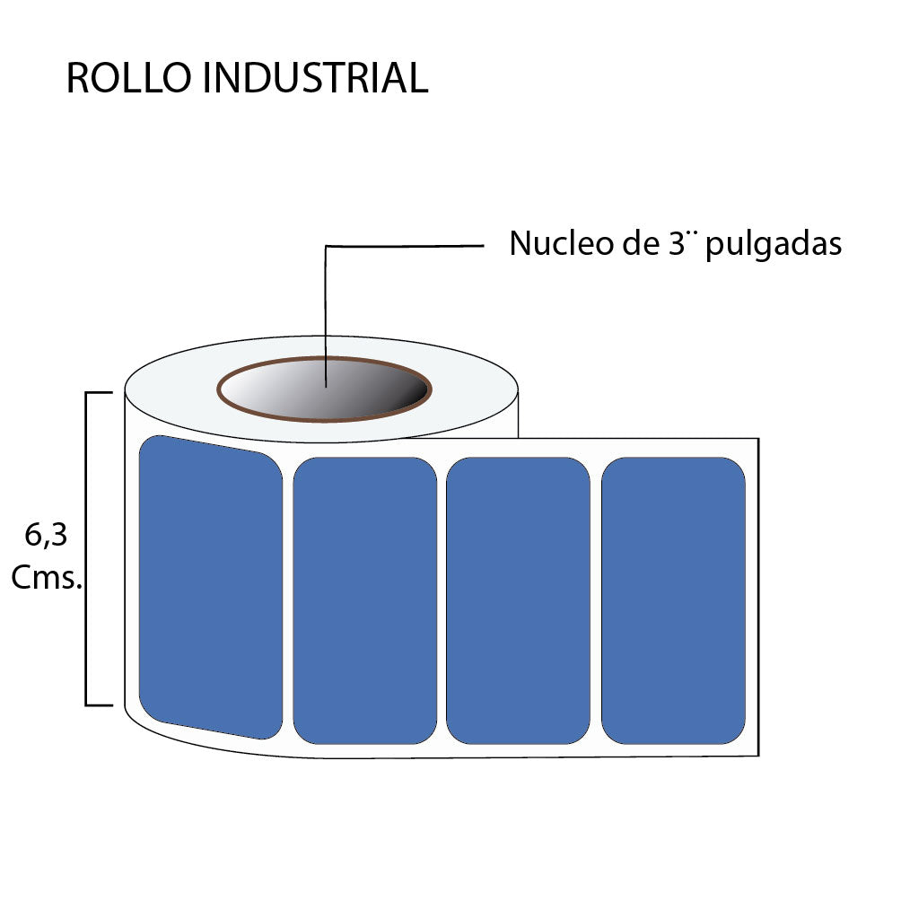 Rollo de etiquetas autoadhesivas 60mmx30mm (2,000 unds x rollo)