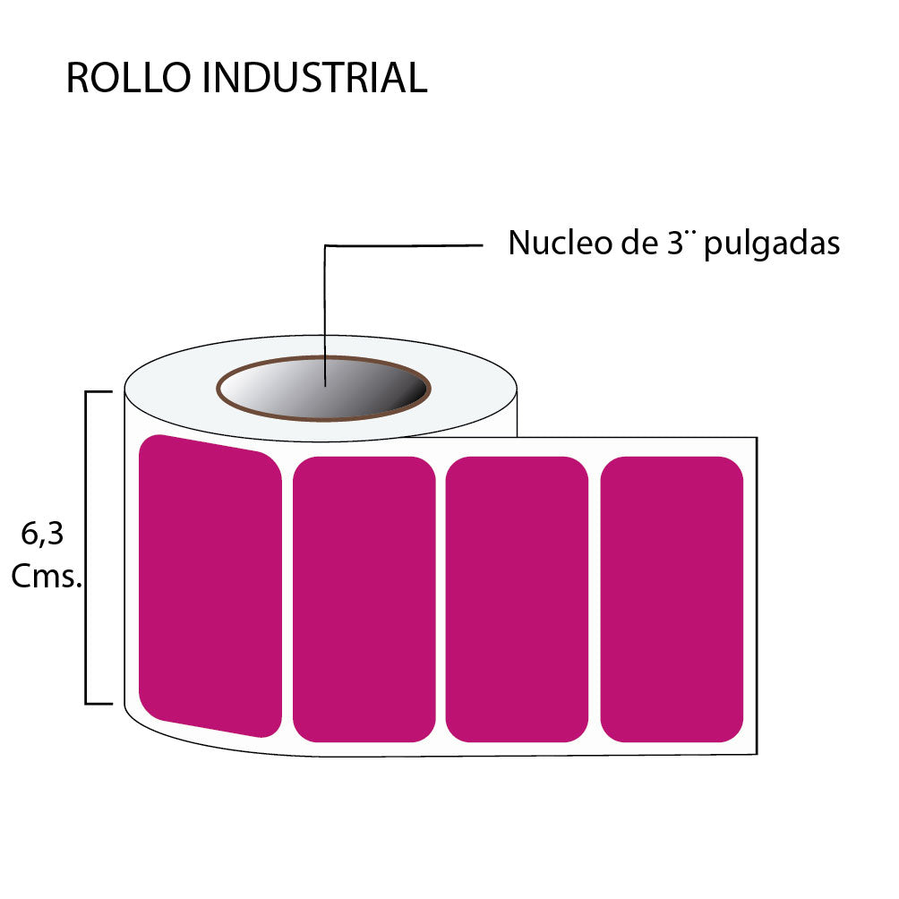 Rollo de etiquetas autoadhesivas 60mmx30mm (2,000 unds x rollo)