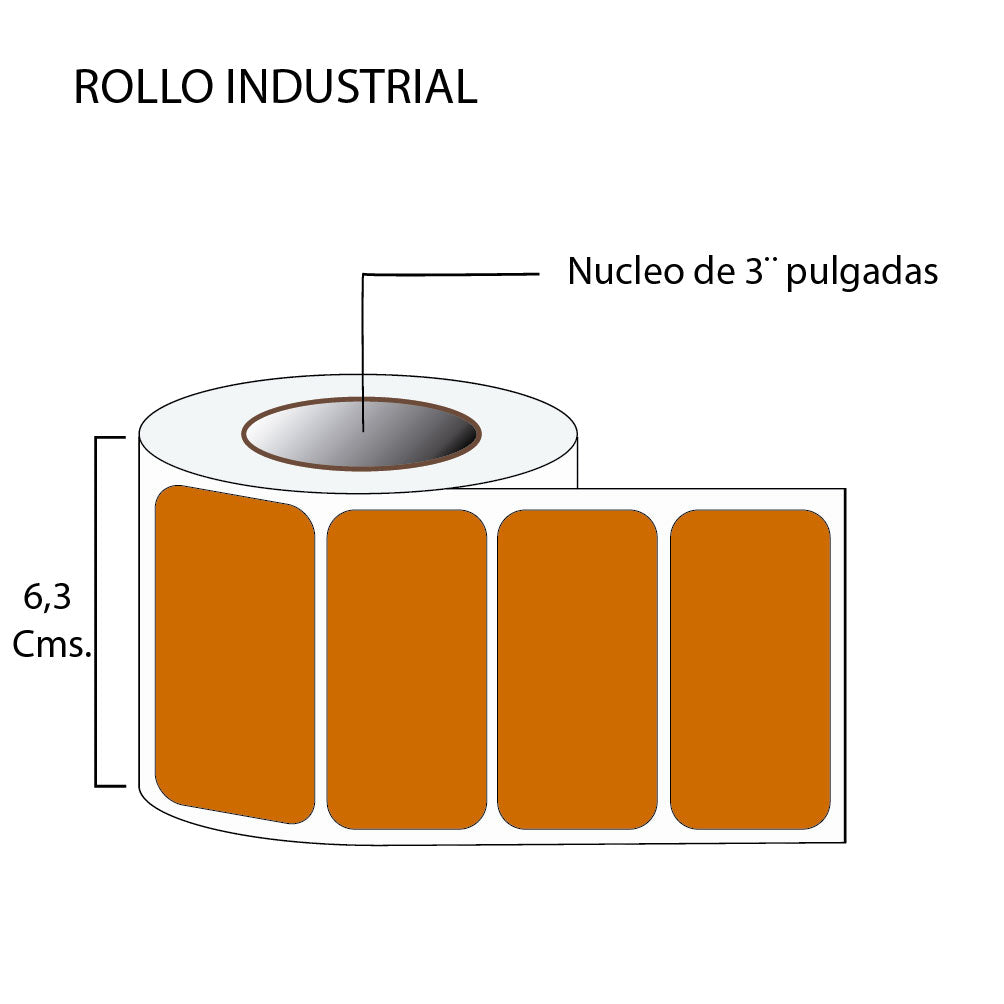 Rollo de etiquetas autoadhesivas 60mmx30mm (2,000 unds x rollo)
