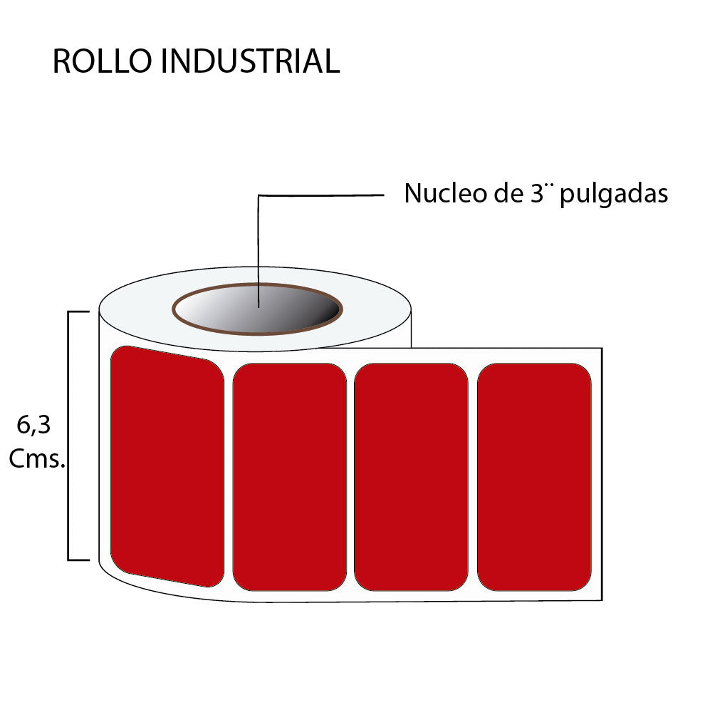 Rollo de etiquetas autoadhesivas 60mmx30mm (2,000 unds x rollo)