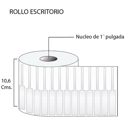 Rollo de Etiquetas Joyería 70mmx10mm (5.000 unds x rollo)