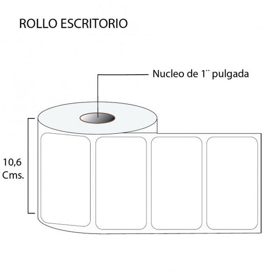 Rollo de Etiquetas 100mmx75mm (500 unds x rollo)