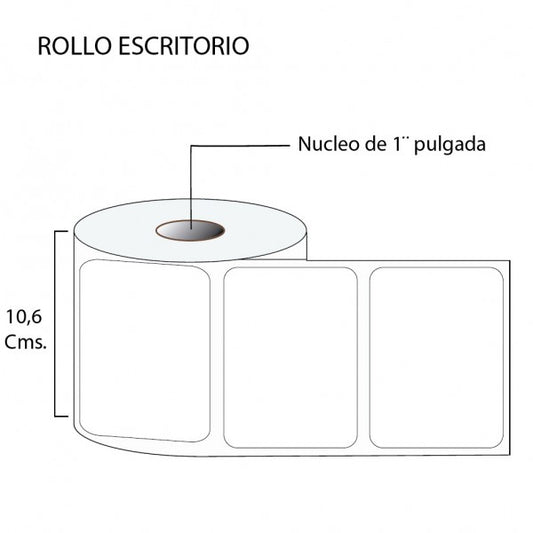 Rollo de Etiquetas 102mmx81mm (500 unds x rollo)