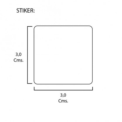 Rollo de Etiquetas 30mmx30mm (5.000 unds x rollo)