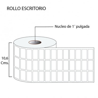 Rollo de Etiquetas 32mmx15mm (10.000 unds x rollo)