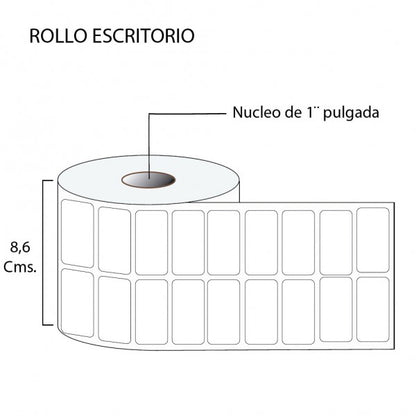 Rollo de Etiquetas 40mmx20mm (5.000 unds x rollo)