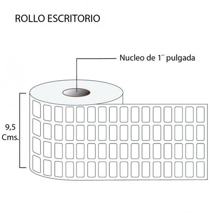 Rollo de Etiquetas 20mmx10mm (20.000 unds x rollo)