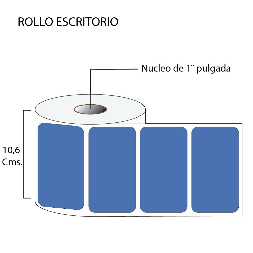 Rollo de etiquetas autoadhesivas 100mmx75mm (500 unds x rollo)