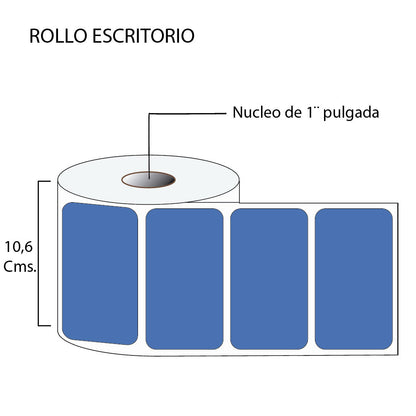 Rollo de etiquetas autoadhesivas 100mmx75mm (500 unds x rollo)