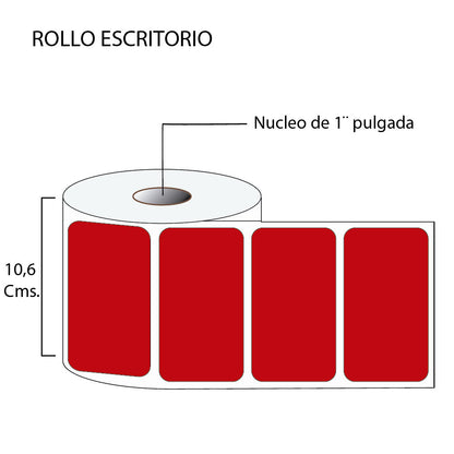 Rollo de etiquetas autoadhesivas 100mmx75mm (500 unds x rollo)