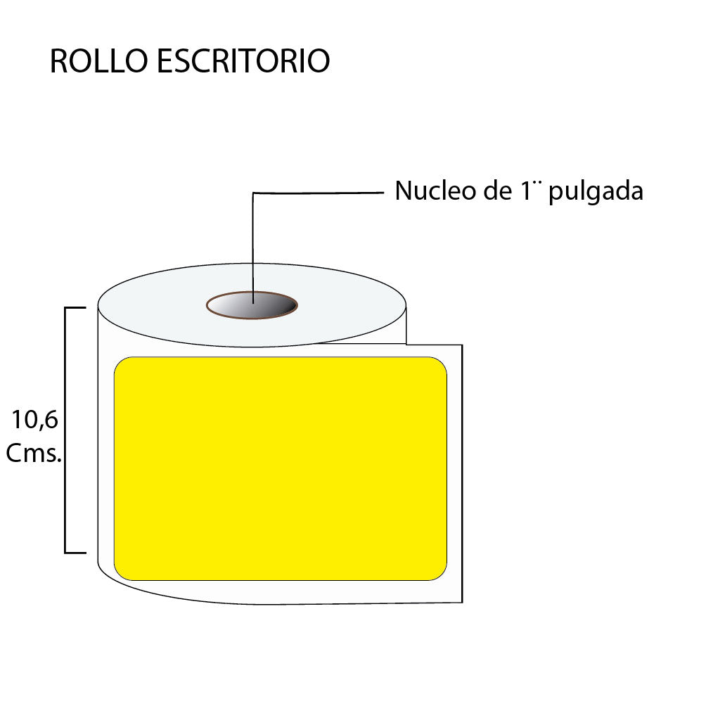 Rollo de etiquetas autodhesivas 100mmx150mm (500 unds x rollo)