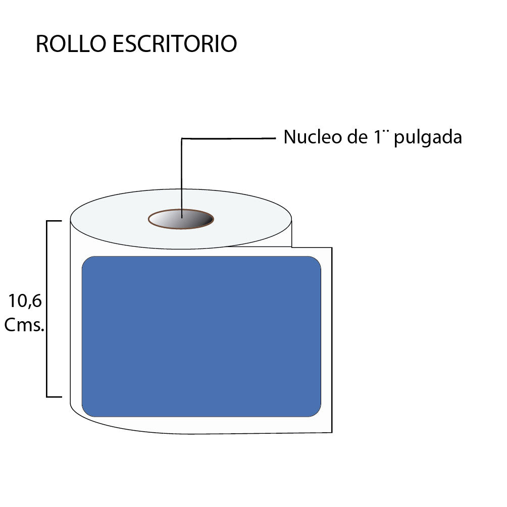 Rollo de etiquetas autodhesivas 100mmx150mm (500 unds x rollo)