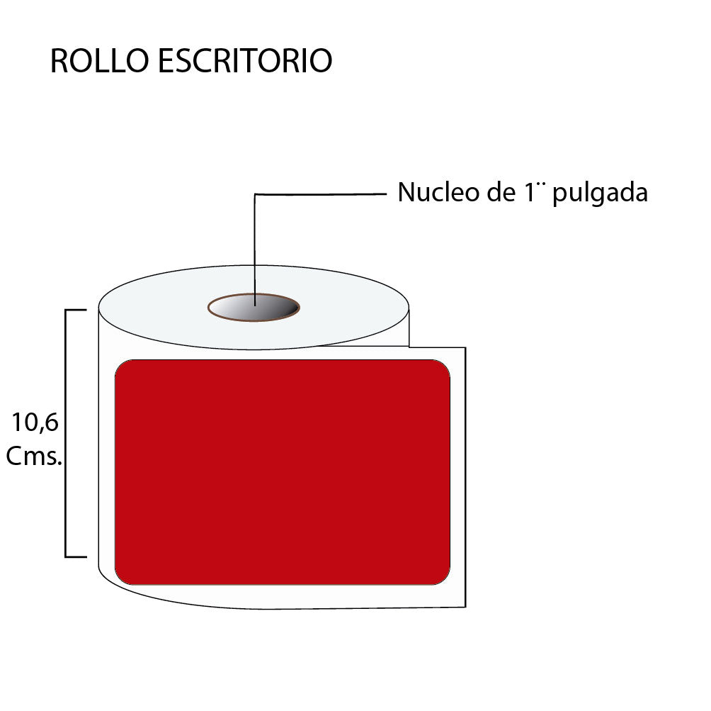 Rollo de etiquetas autodhesivas 100mmx150mm (500 unds x rollo)