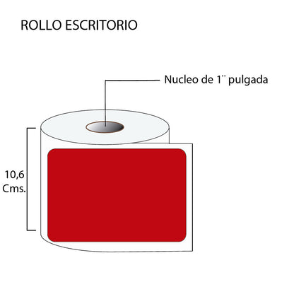 Rollo de etiquetas autodhesivas 100mmx150mm (500 unds x rollo)