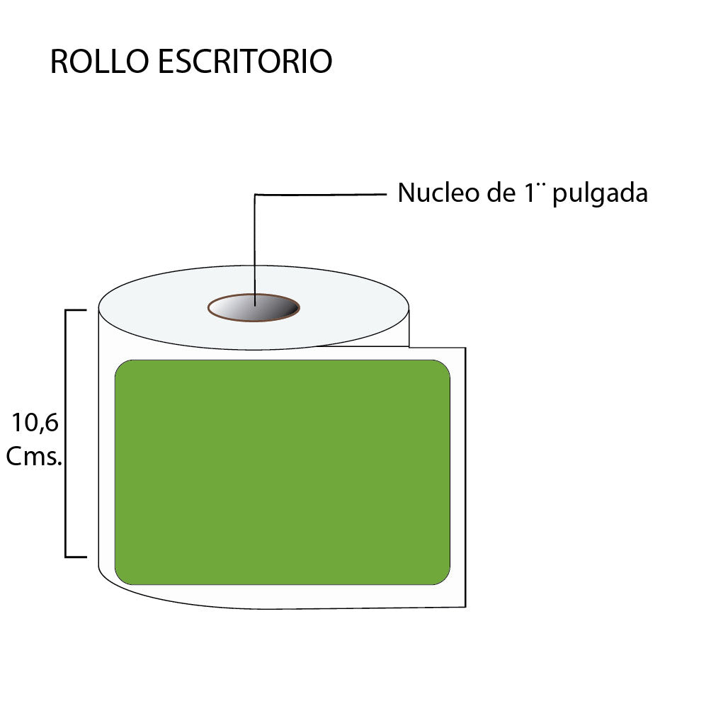 Rollo de etiquetas autodhesivas 100mmx150mm (500 unds x rollo)