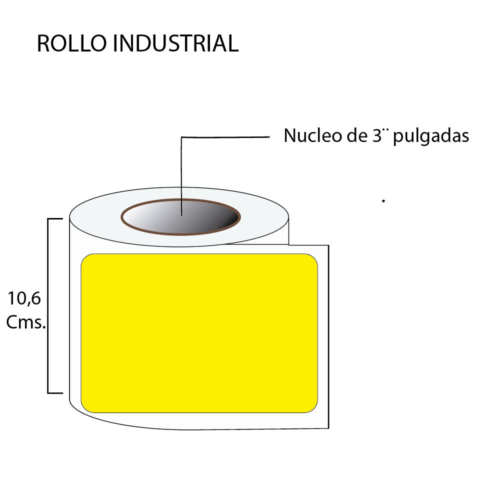 Rollo de etiquetas autodhesivas 100mmx150mm (500 unds x rollo)