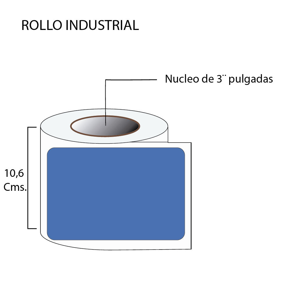 Rollo de etiquetas autodhesivas 100mmx150mm (500 unds x rollo)