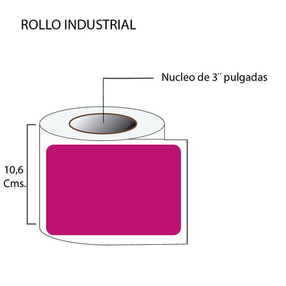 Rollo de etiquetas autodhesivas 100mmx150mm (500 unds x rollo)