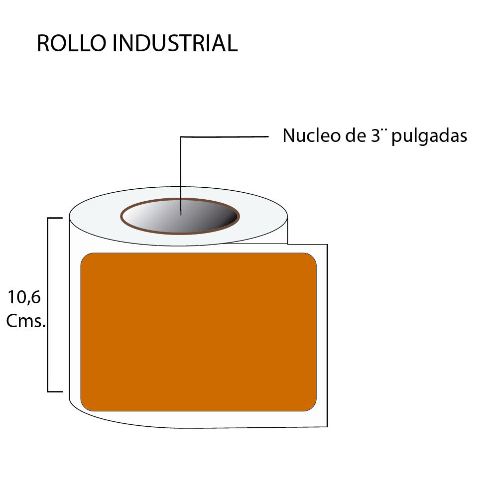 Rollo de etiquetas autodhesivas 100mmx150mm (500 unds x rollo)