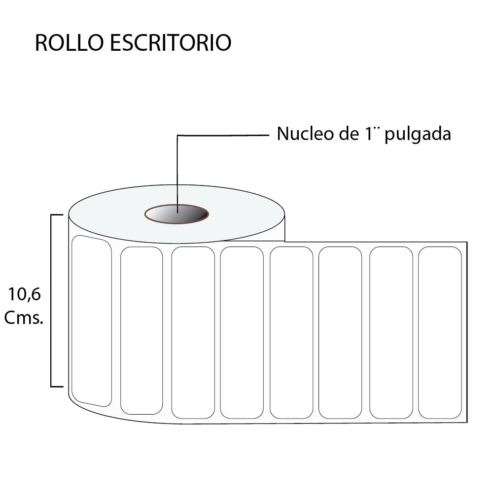 Rollo de Etiquetas 100mmx25mm (2.000 unds x rollo)