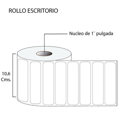 Rollo de Etiquetas 100mmx25mm (2.000 unds x rollo)