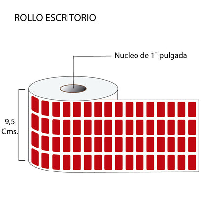 Rollo de etiquetas autoadhesivas  20mmx10mm (20,000 unds x rollo)
