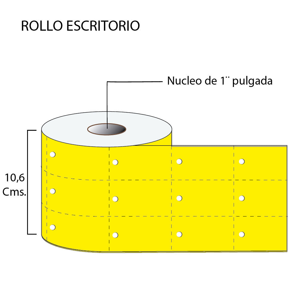 Rollo de Etiquetas de Cartón  35mmx65mm (2.500 unds x rollo)