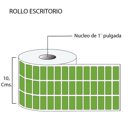 Rollo de Etiquetas en Color 33mmx12mm (10.000 unds x rollo)