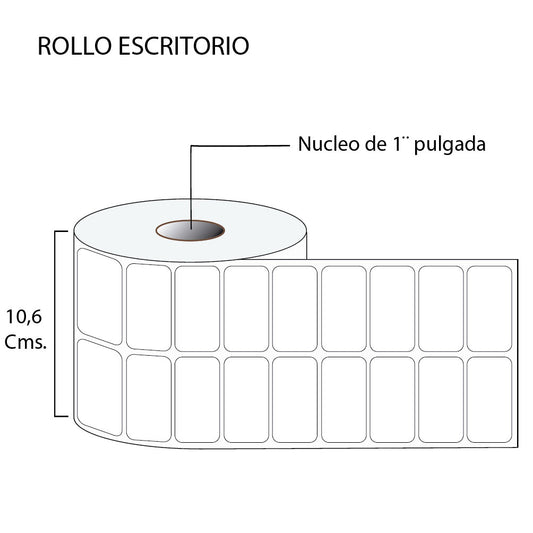 Rollo de Etiquetas 50mmx30mm (4.000 unds x rollo)