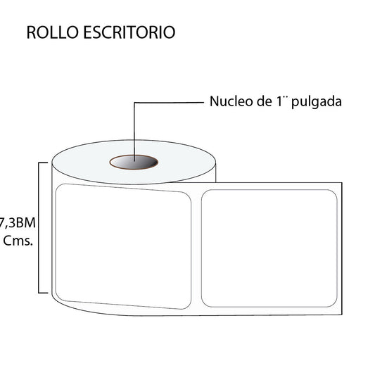 Rollo de Etiquetas 70mmx81mm (750 unds x rollo)