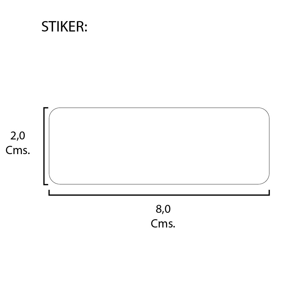 Rollo de Etiquetas 80mmx20mm (2.500 unds x rollo)