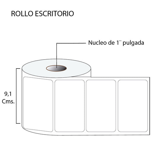 Rollo de Etiquetas 88mmx48mm (1.000 unds x rollo)