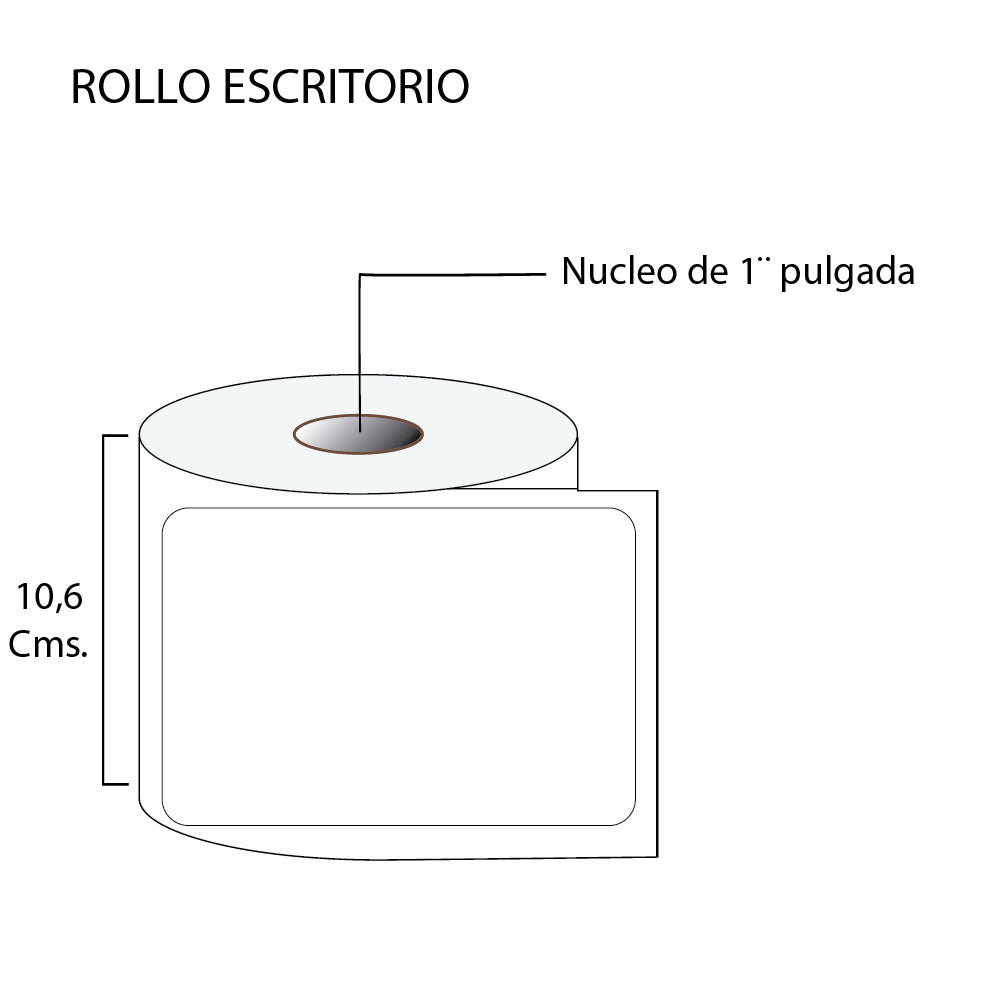 Rollo de etiquetas autodhesivas 100mmx150mm (500 unds x rollo)