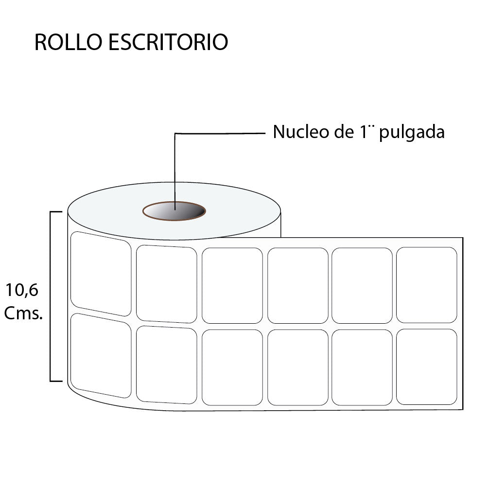 Rollo de etiquetas autoadhesivas  50mmx40mm (3,000 unds x rollo)