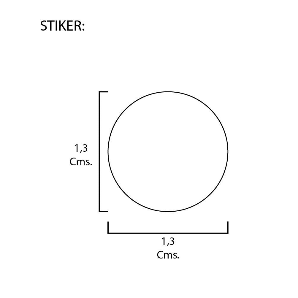 Rollo de Etiquetas Circulares 13mm (25.000 unds x rollo)
